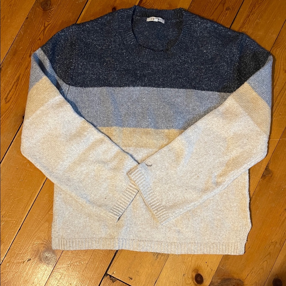 Z Supply Color Block Sweater - Navy, Light Blue, Beige